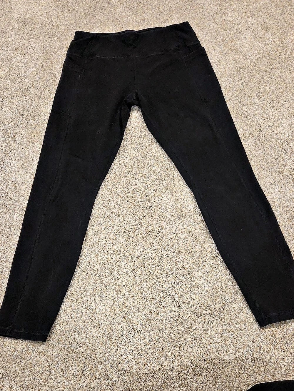 Athletic Works Leggings Black Cotton Blend Size Medium